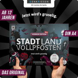 STADT LAND VOLLPFOSTEN®   HORROR EDITION   Jetzt wird’s gruselig.   A4