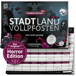 STADT LAND VOLLPFOSTEN®   HORROR EDITION   Jetzt wird’s gruselig.   A4