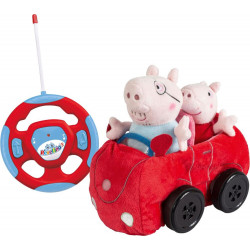 Mein erstes RC Auto Peppa Pig ferngesteuert, Revellino Plüsch Fahrzeug für Kinder ab 2 Jahren