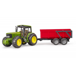 Bruder 02057 John Deere 6920 mit Wannenkippanhänger (rot)