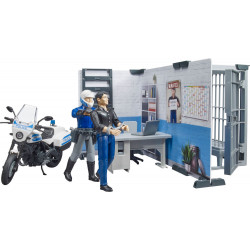 Bruder 62732 bworld Polizeistation mit Polizeimotorrad