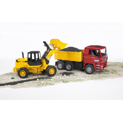 MAN TGA Kipp-LKW und Gelenkradlader FR 130