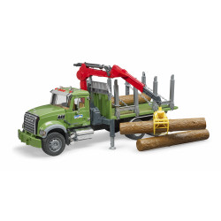 MACK Granite Holztransport,LKW, Ladekran,Greifer+3 Baumstämmen