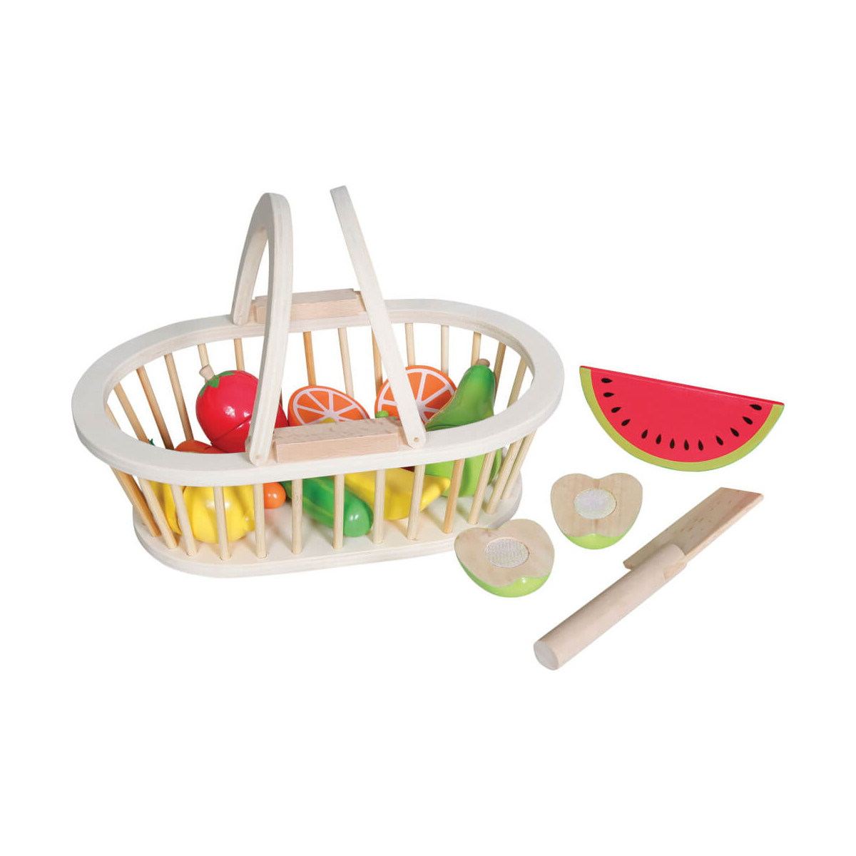 SpielMaus Holz Früchtekorb 13 teilig