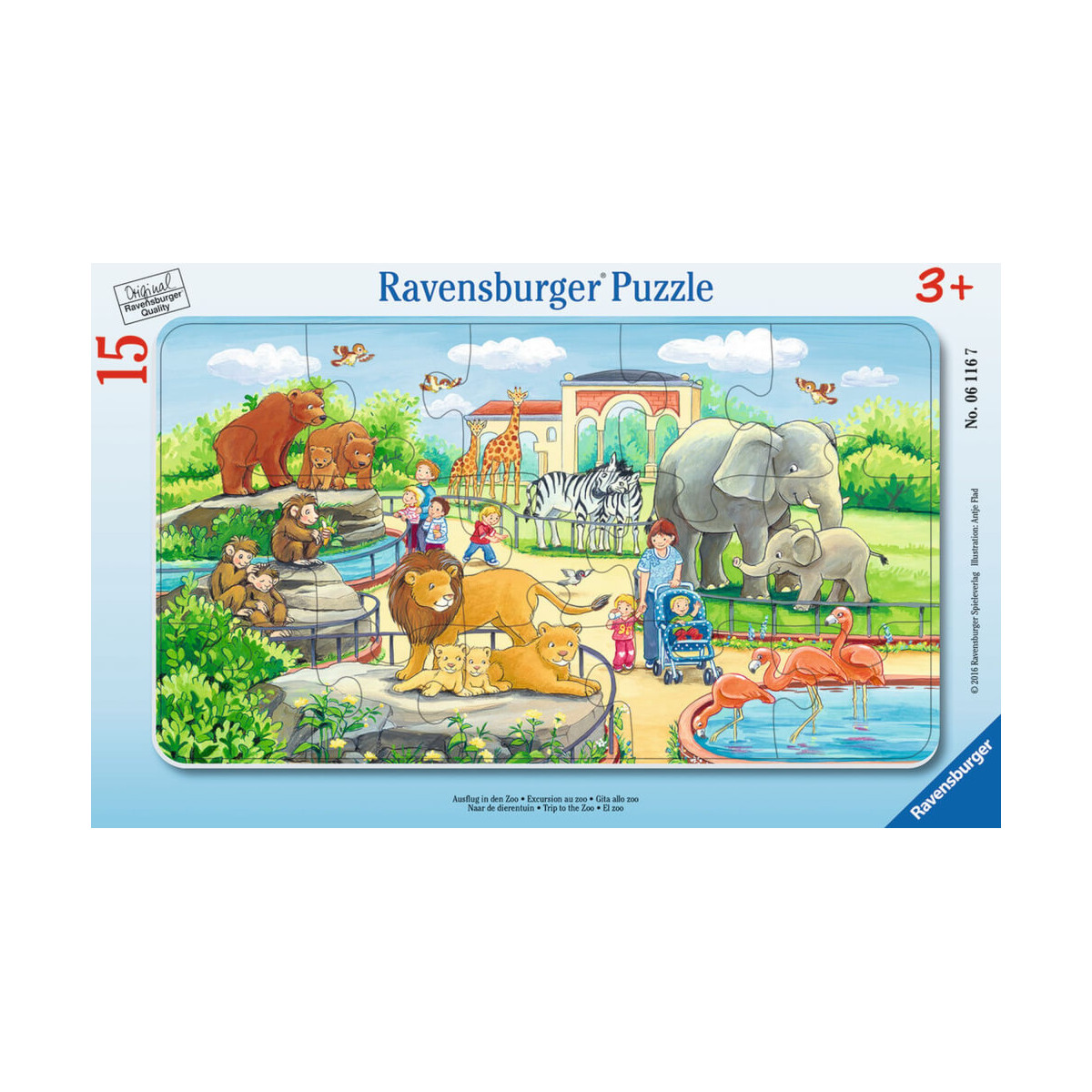 Ravenburger 6116 Puzzle Ausflug in den Zoo 15 Teile