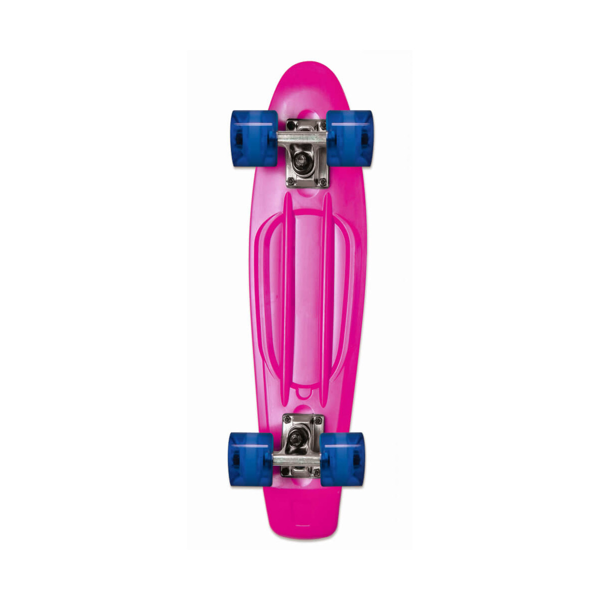 NoRules Skateboard ABEC 5 Fun pink, mit Leuchtrollen