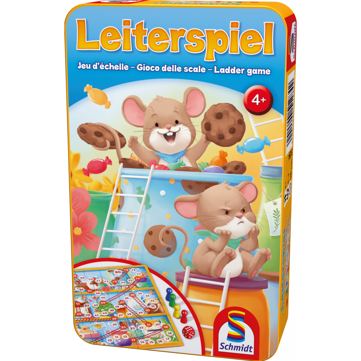 Schmidt Spiele Leiterspiel Mitbringspiel in der Metalldose