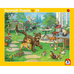 Schmidt Spiele 56811 2erSet RAPU Haustiere  Heimische Tiere 24 Teile   40 Teile