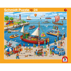 Schmidt Spiele 56812 2erSet RAPU Hafen Bahnhof 24 Teile  40 Teile
