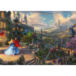 Schmidt Spiele 57369 Disney, Sleeping Beauty Dancing in The Enchanted Light, Thomas Kinkade Puzzle 1