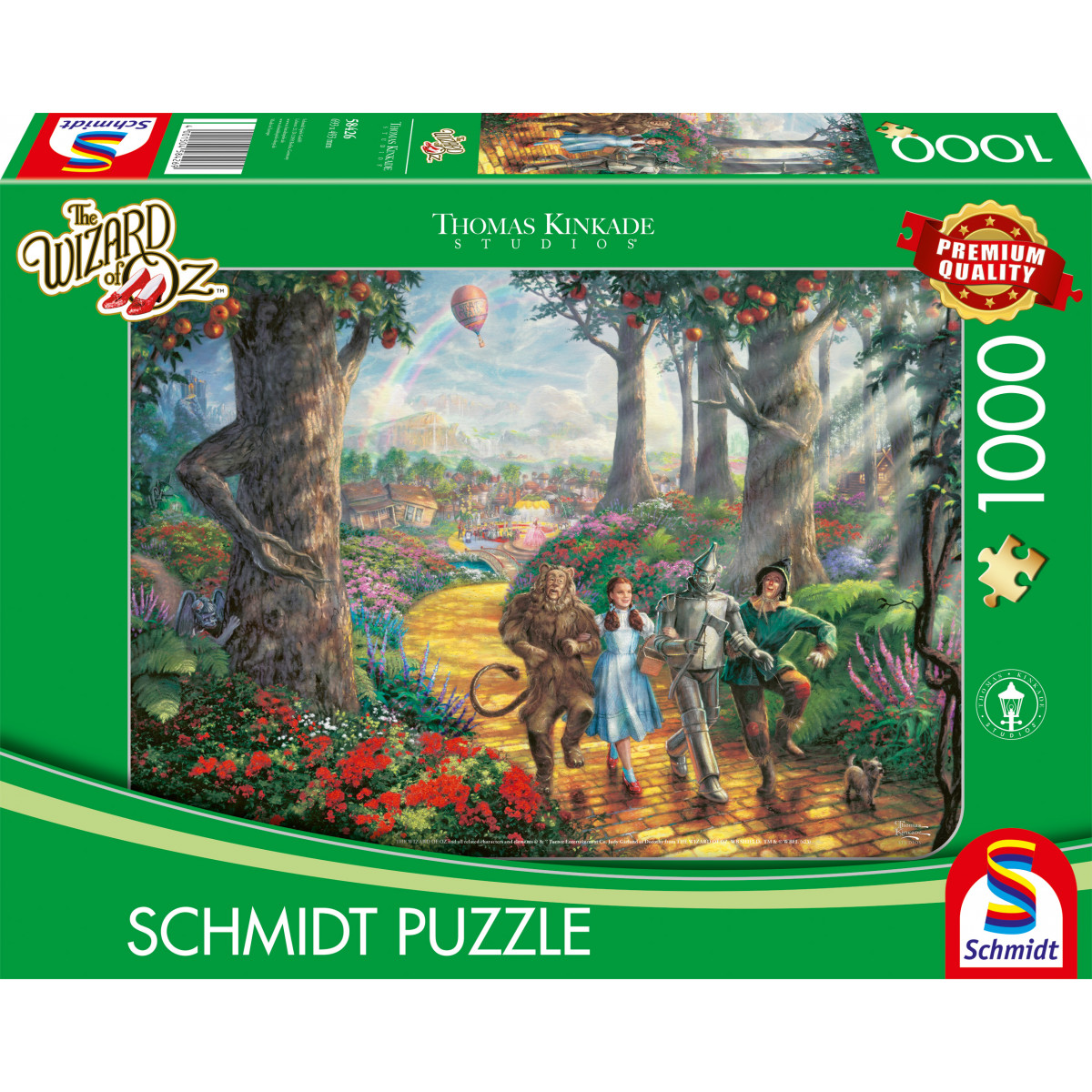 Puzzle Thomas Kinkade DC Wizard of Oz, Follow The YELLOW BRICK ROAD® 1000Teile