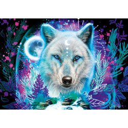Puzzle Sheena Pike Neon Arktis Wolf 1000Teile
