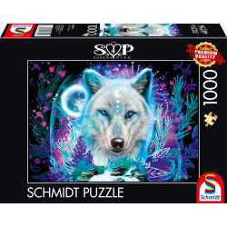 Puzzle Sheena Pike Neon Arktis Wolf 1000Teile