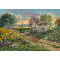 Puzzle Thomas Kinkade Sonnenblumenfelder 1000Teile