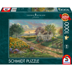 Puzzle Thomas Kinkade Sonnenblumenfelder 1000Teile