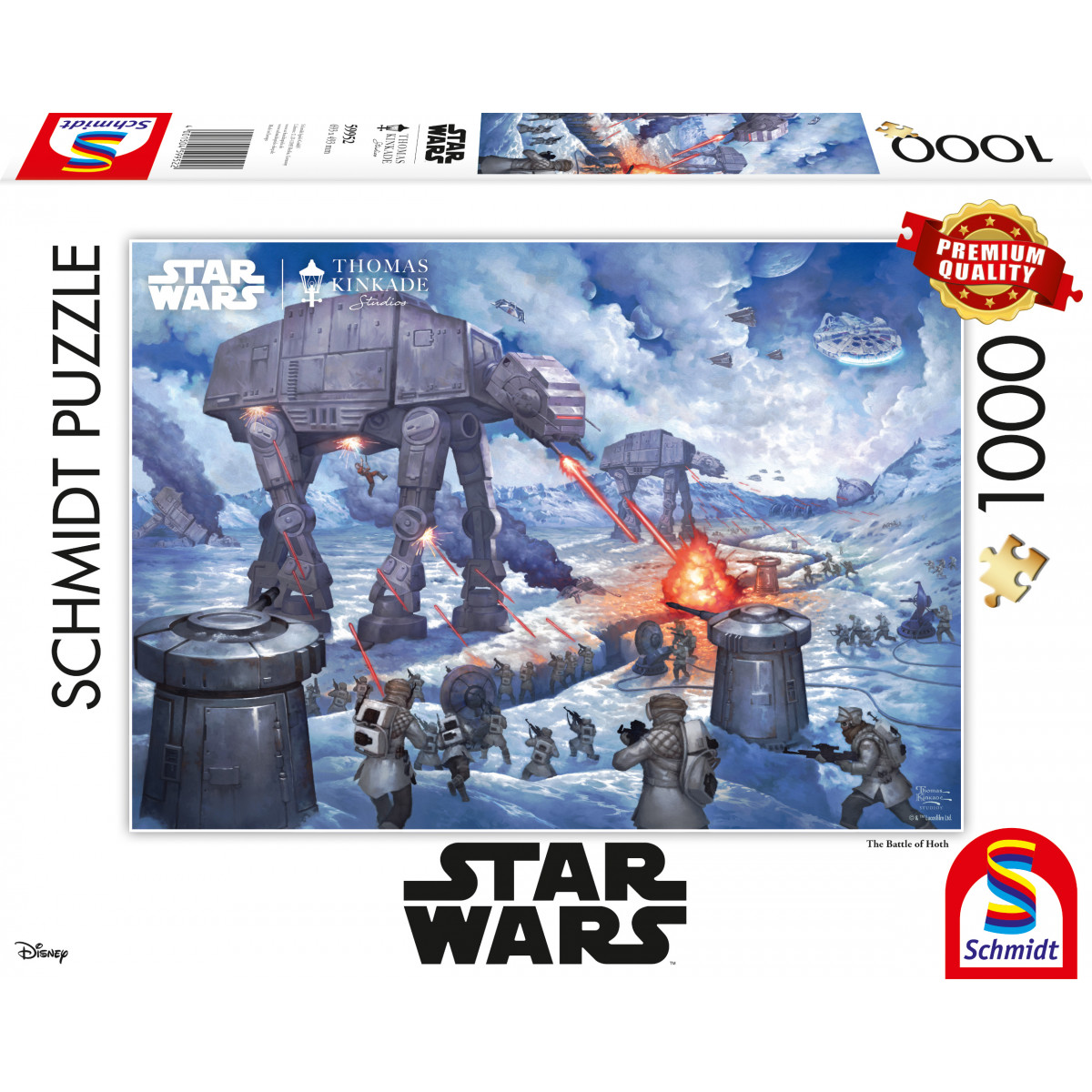 Schmidt Spiele 59952 Puzzle Thomas Kinkade Lucas Film Star Wars The Battle of Hoth 1.000 Teile