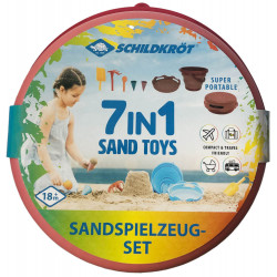 Schildkröt Funsports   7in1 Sand Toys Falteimer Set   rot