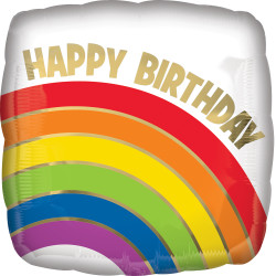Folienballon Birthday Gold