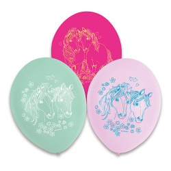 6 Pretty Pony Latexballons