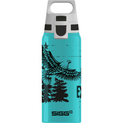 SIGG BRAVE EAGLE 0.6 L Trinkflasche ALU mit WMB ONE TOP, BPA frei, Auslaufsicher, CO2 tauglich