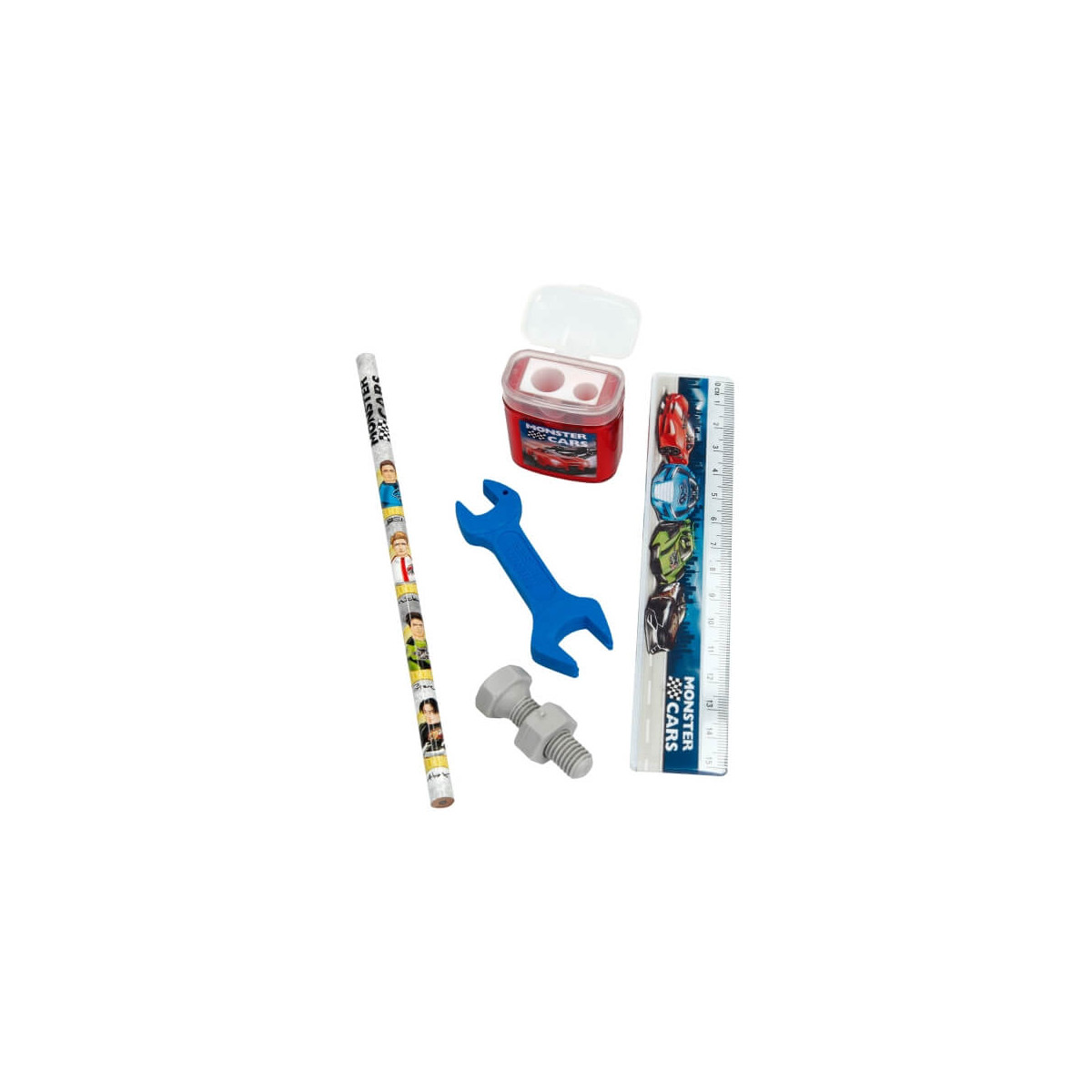 Depesche 5132 Monster Cars Schreibset Bleistift, Radie