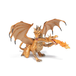 Papo 38938 Zweiköpfiger Drache, gold