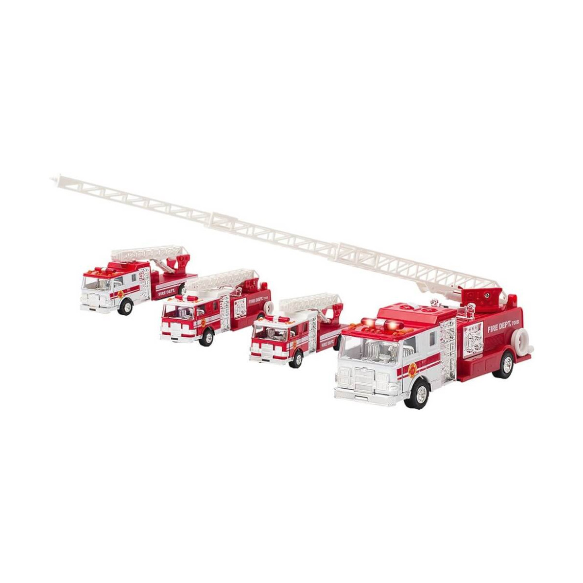 12115Feuerwehr mit Licht und Geräusch, Spritzguss, L 17,5 cm sortiert (1 Stück)