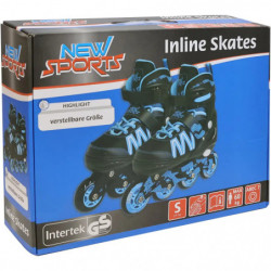 New Sports Inliner schwarz blau ABEC 7, Größe 31 34