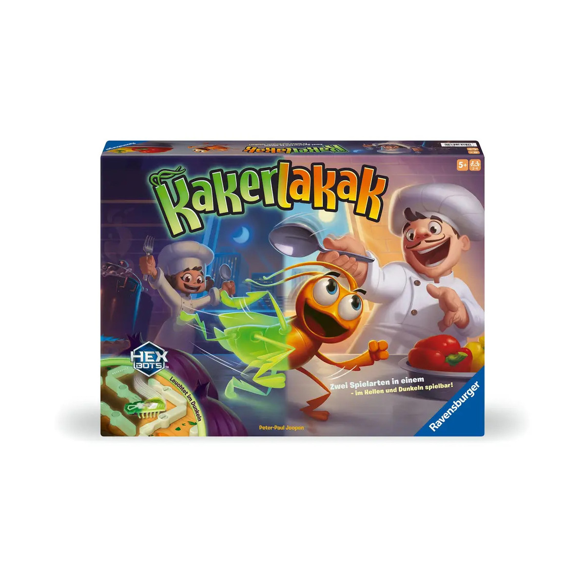 Ravensburger 24762 Kakerlakak Glow in the Dark   Aktionsspiel mit elektronischer Kakerlake für Groß
