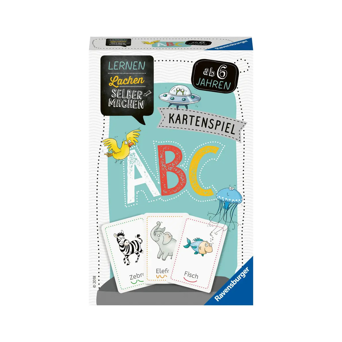 Ravensburger 80347   Lernen Lachen Selbermachen: ABC, Kinderspiel ab 5 Jahren, Lernspiel für 1 4 Spi