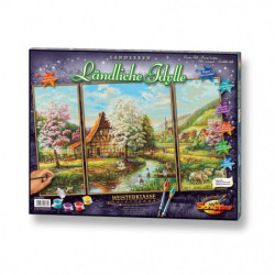 Malen nach Zahlen   Ländliche Idylle (Triptychon)