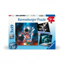 Ravensburger 12000860 Puzzle Abenteuer Weltraum 3 X 49 Teile