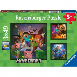 Ravensburger 5621 Puzzle Minecraft Biomes 3 X 49 Teile