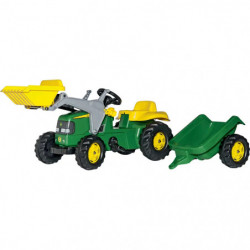 rollyToys John Deere mit Frontlader und Anhänger