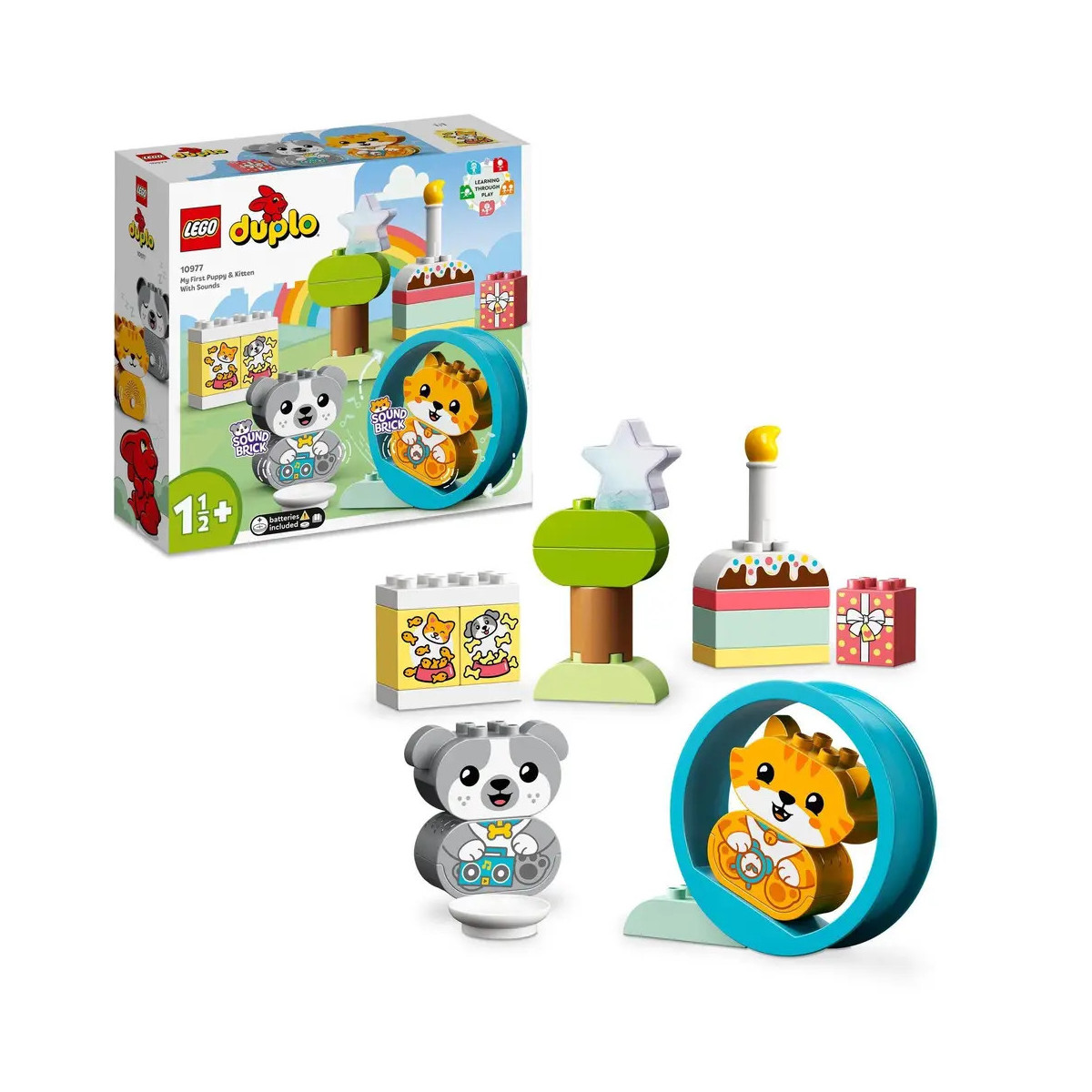 LEGO® DUPLO 10977 Mein erstes Hündchen & Kätzchen – mit Ton
