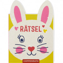 Glitzer Rätsel to go   Katze Hase Fuchs Lama   (4x8 Ex.im D.)