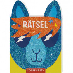 Glitzer Rätsel to go   Katze Hase Fuchs Lama   (4x8 Ex.im D.)