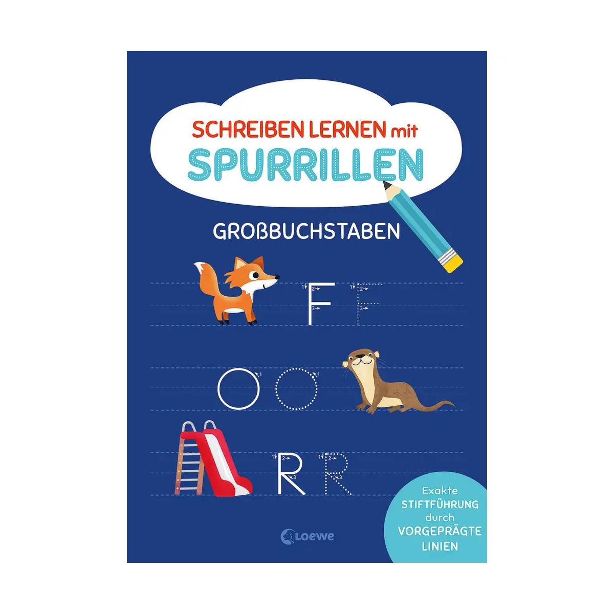 Schreiben lernen mit Spurrillen   Großbuchstaben