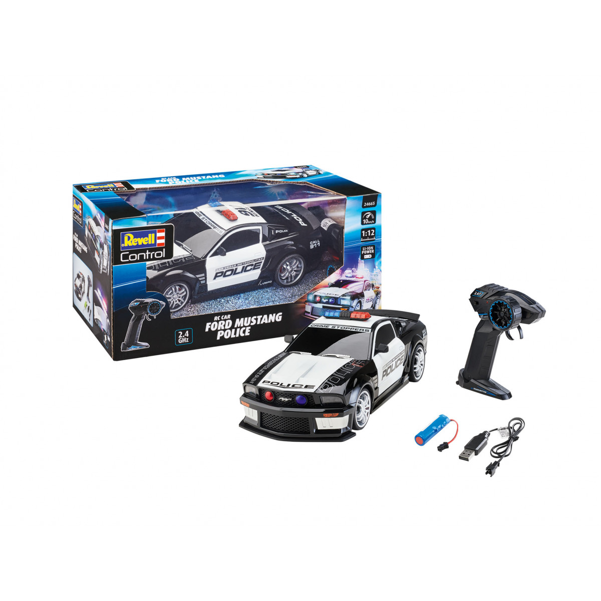 RC Car Ford Mustang Police, Revell Control Ferngesteuertes Polizeiauto