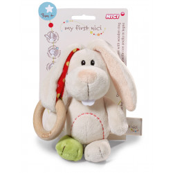 NICI My first NICI Greifling Hase Tilli mit Holzring, ca. 15 cm