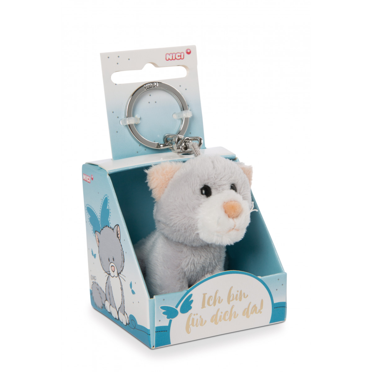 Schlüsselanhänger Katze ''Ich bin für dich da!'' in Geschenkverpackung