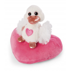 Kuscheltier Weißer Love Schwan auf Herz NICI GREEN