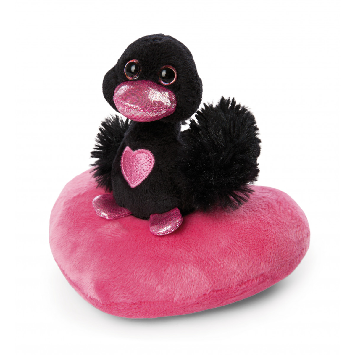 Kuscheltier Schwarzer Love Schwan auf Herz NICI GREEN