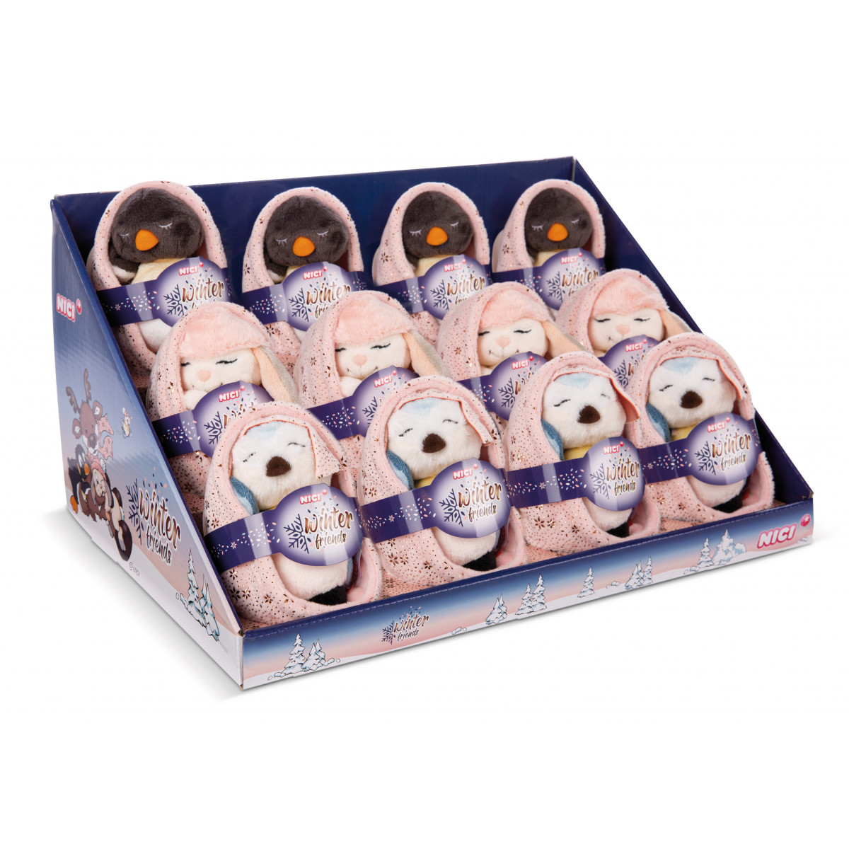 Sleeping Winter Friends im Display NICI GREEN