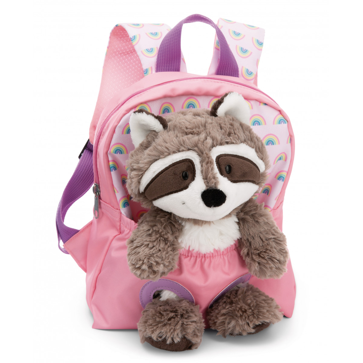 Rucksack mit Waschbär Plüschtier