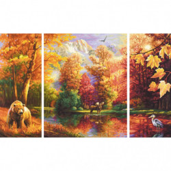 Malen nach Zahlen   Indian Summer (Triptychon)