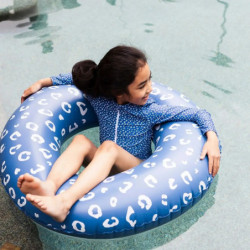 Swim Essentials Schwimmring Leopard blau, 90cm