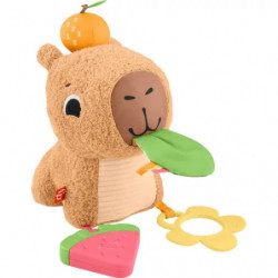 Fisher Price sensorisches Babyspielzeug Kuschel Capybara Plüschtier mit Beißring und Rassel für Neug