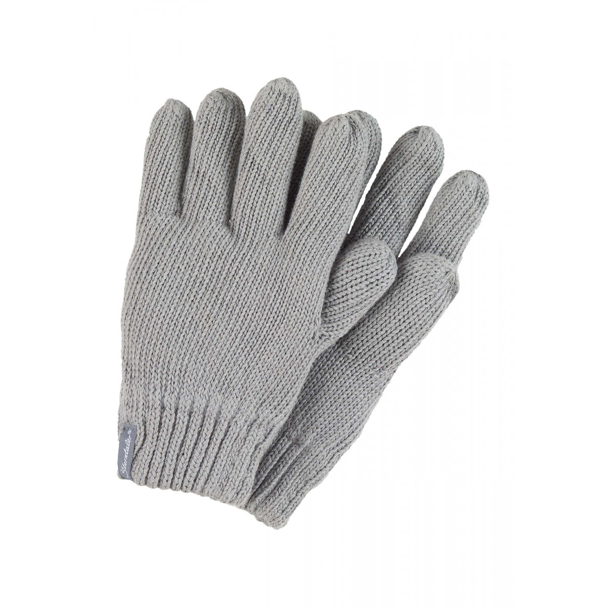 Strick Fingerhandschuh silber