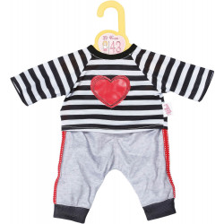 Dolly Moda Sport Outfit gestreift 43cm